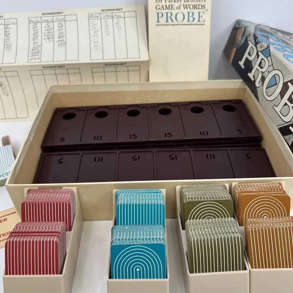 Vintage 1964 Parker Brothers Probe Game of Words Board Game Complete